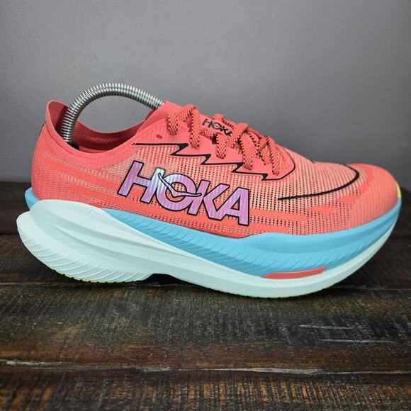 NEW Hoka One One Mach X 2 Mens Size 10.5 D Running Shoes 1155119 Red Blue White main image 10